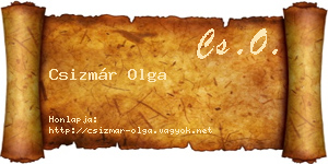 Csizmár Olga névjegykártya
